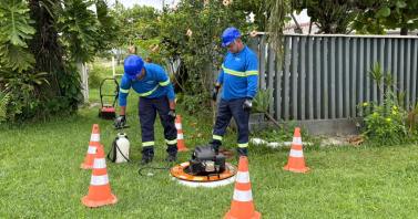 Guaratuba recebe teste de fumaça para identificar falhas da rede de esgoto